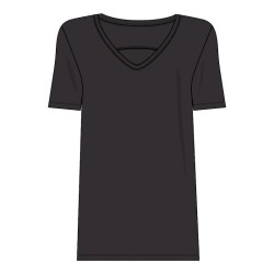 T-shirt col en 'V' Ebony