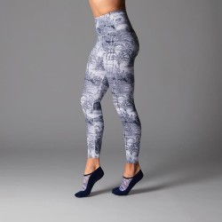 Legging Taille Haute Navy Tropic Toile